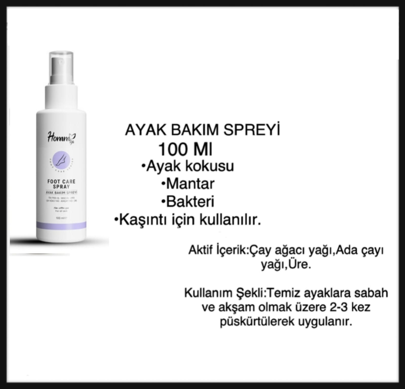 sel Ayak Koku Bakım Spreyi - Görsel 2