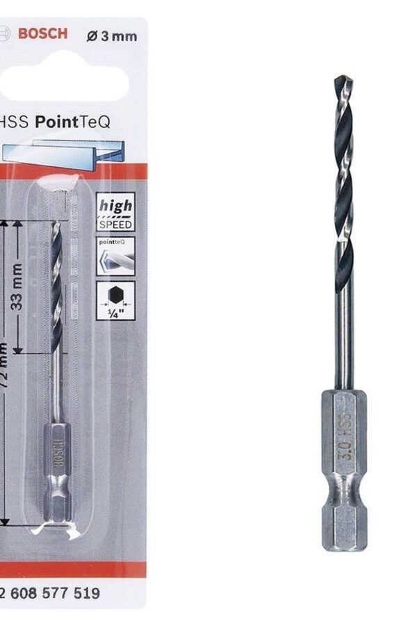 Pointteq Altıgen Şaftlı Hss Matkap Ucu 3 mm