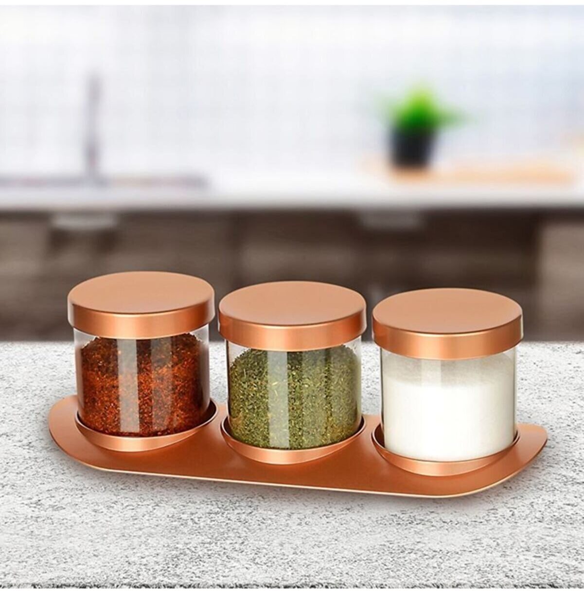 Bronz Baharat Seti Lüx 3lü Set - Görsel 2