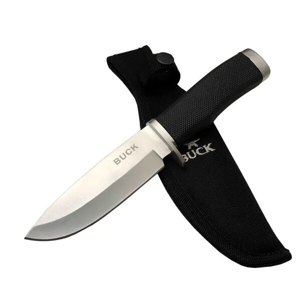 Buck 7-7 Siyah  / Outdoor Bıçak 22cm - Siyah Sap, Kılıflı