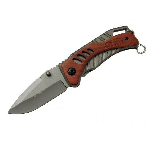 Buck X61 Ahşap Çakı 15,5 cm Manuel, Kemerlikli