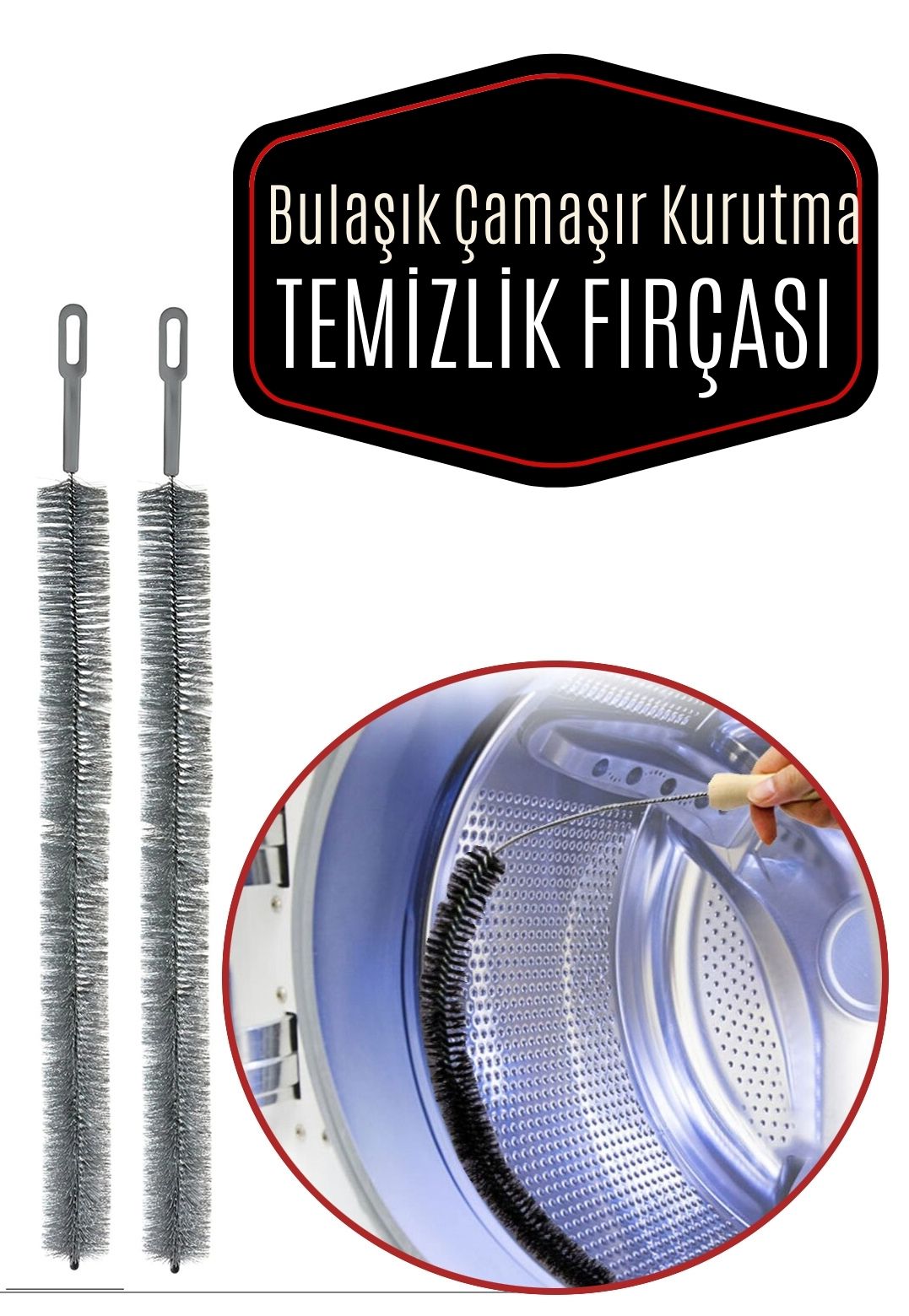 Bulaşık Çamaşır Kurutma Makine Temizleme Fırçası 2 Adet