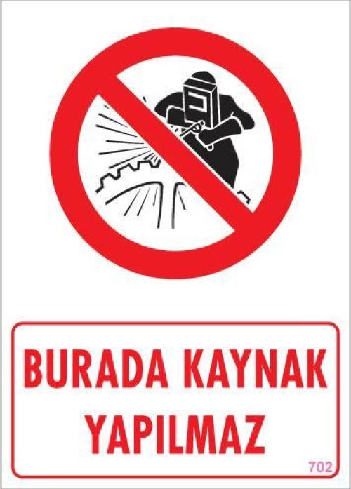 Burada Kk Yapılmaz Uyarı Levhası 25x35 KOD: 702