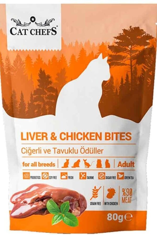 Cat Chefs Ciğerli ve Tuklu Kedi Ödül sı 80 gr