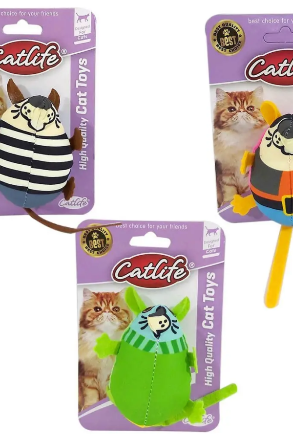 Sevimli Kumaş Fare Kedi Oyuncağı 17 cm Çeşitli Renklerde