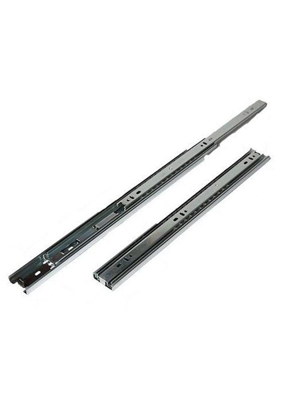 Çift Açılır 45 mm Teleskopik Bilyeli Çekmece Rayı 50 Cm