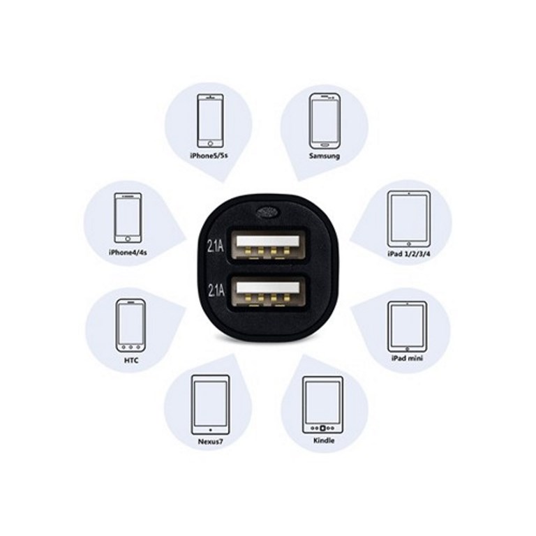 Çift USB Girişli 2.1 AMP Araç Çakmak Soketi - Görsel 3