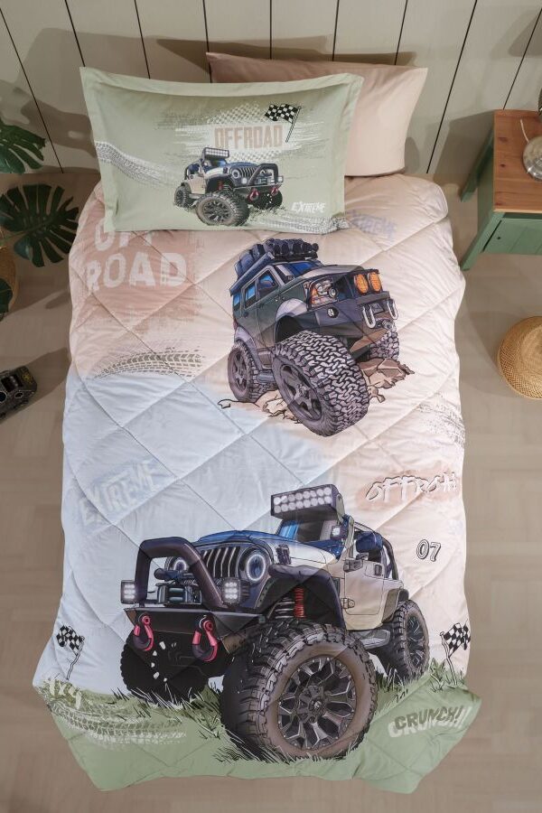 Tek Kişilik Ranforce Genç Desen Yorgan Seti Off Road