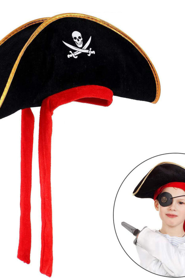Çuk Boy Kadife Jack Sparrow Denizci Kaptan Jack Korsan sı 45x16 cm
