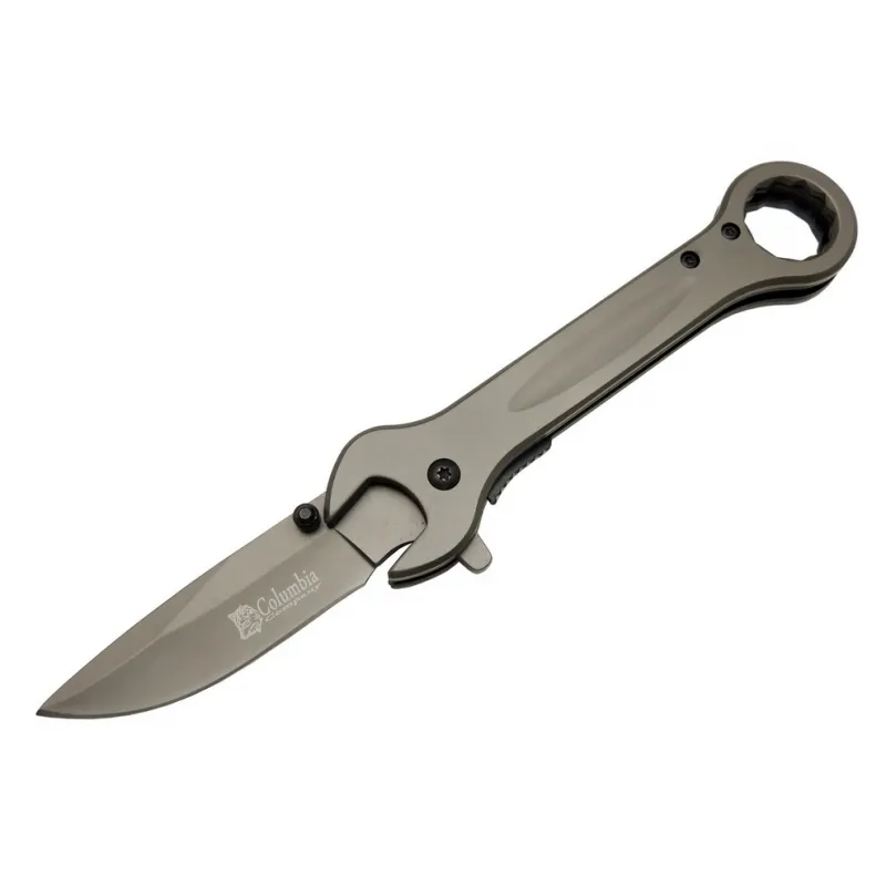 8000B Görünümlü Siyah Kamp Çakı 19 cm - Otomatik, Metal Sap
