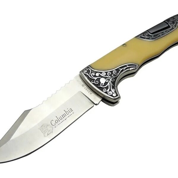 A3157C  / Kamp Çakı 23 cm -  İşlemeli Saplı