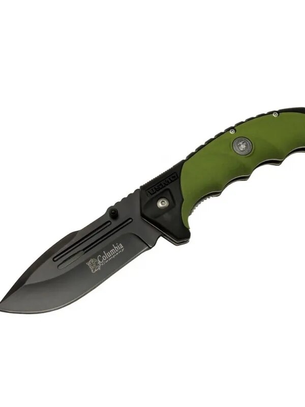 FST4008-B Oluklu Siyah Kamp Çakı 22 cm - Otomatik