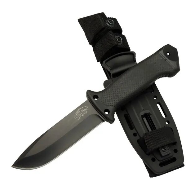 Tiger Tactical HTM 3321 A Siyah Outdoor /  Bıçak 27cm - Kauçuk Sap, Kılıflı, Kutulu