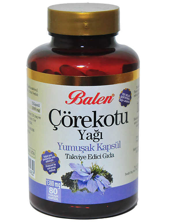 Çörek Otu Yağı 1380 Mg Yumuşak 80