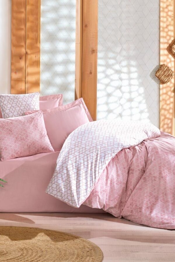 Çift Kişilik Nev Takımı Minimal  Pembe