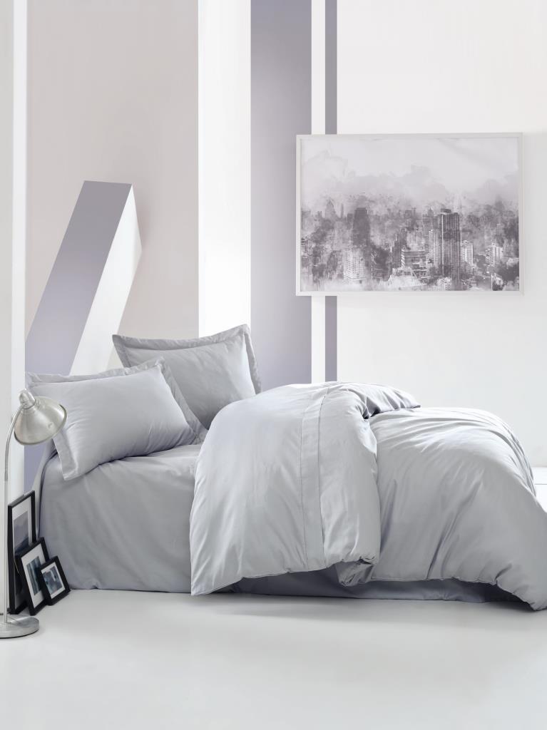 Çift Kişilik Saten Nev Takımı Elegant Gri