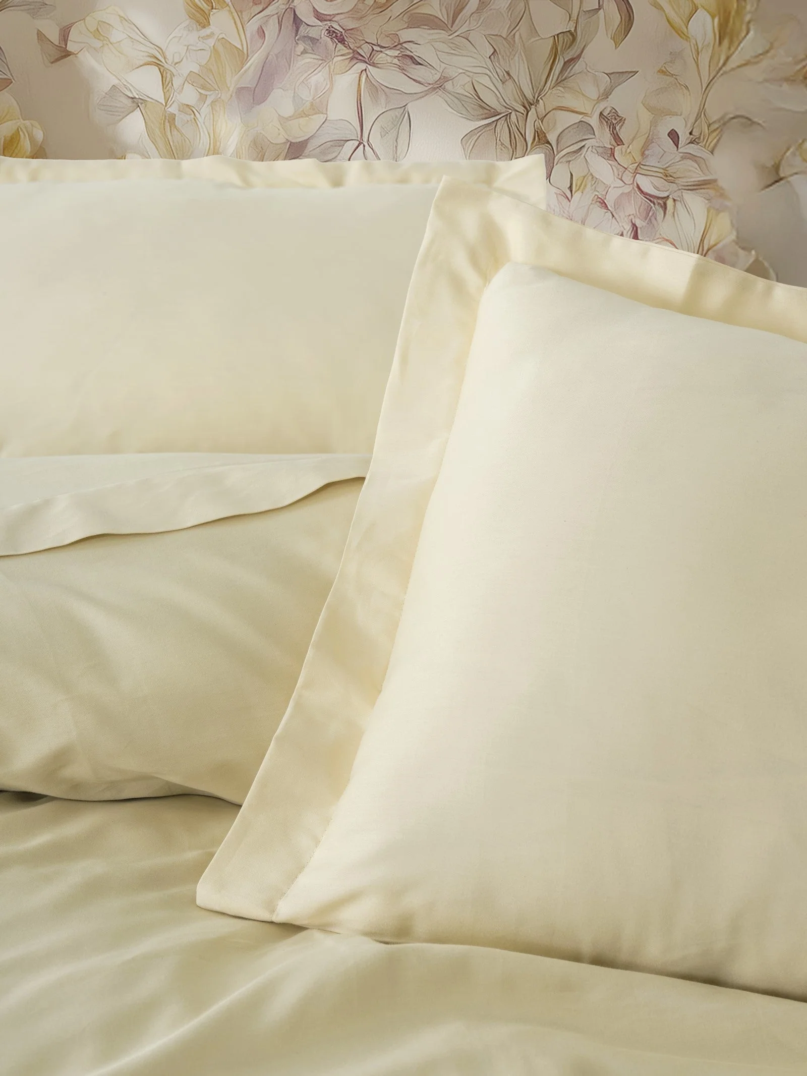 Elegant Bej Çift Kişilik Saten Nev Takımı - Görsel 2