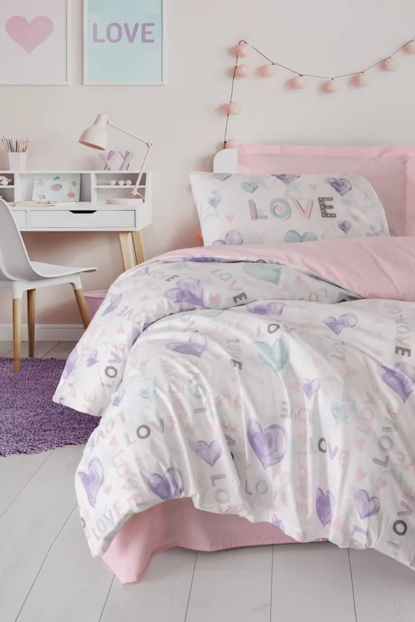 Genç Ranforce Nev Takımı Tek Kişilik Lovella Pembe