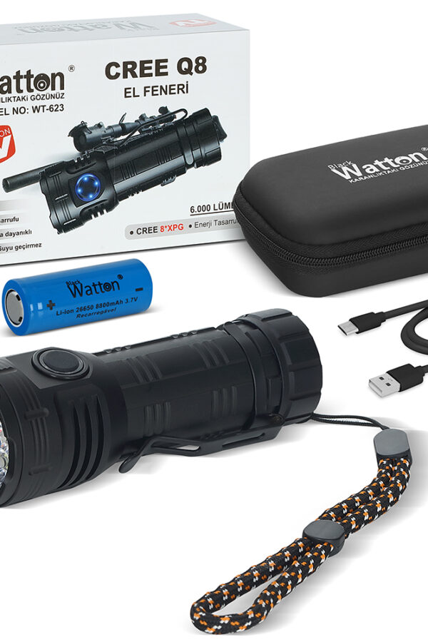 Cree Q8- XQG 8+1 Led Şarjlı  WT-623