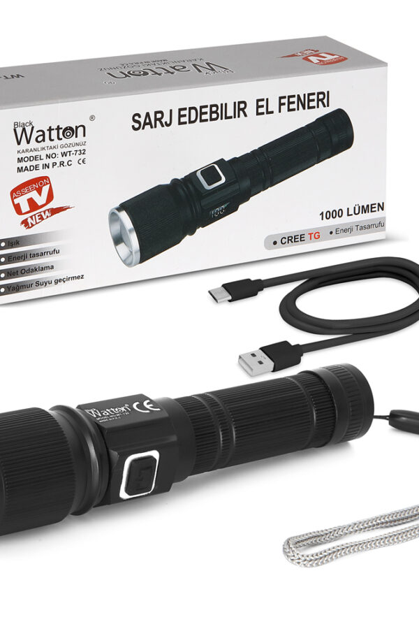 Cree TG Led 1000 Lümen Göstergeli Fonksiyonel  Wt-732