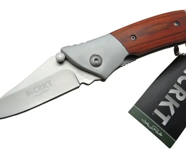 CRKT CR 0035 RD Kamp Çakı 18 cm - Metal &  Ağacı Saplı, Kılıflı, Kutulu