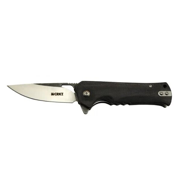 Crkt Muskie 202 BK Siyah Kamp / Outdoor Çakı 18 cm - Yarı Otomatik, Kemerlikli, Kutulu