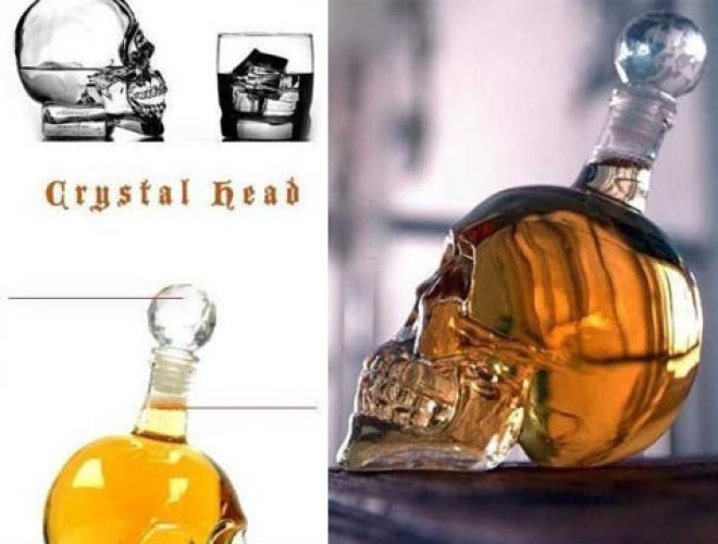 Crystal Head Kuru Kafa Cam Şişe 350 ml - Görsel 4