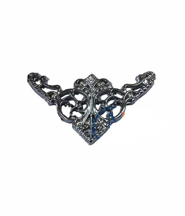 Dekoratif Köşe Süsü, Köşelik - Küçük, 19x34mm, Nikel, 1 Adet