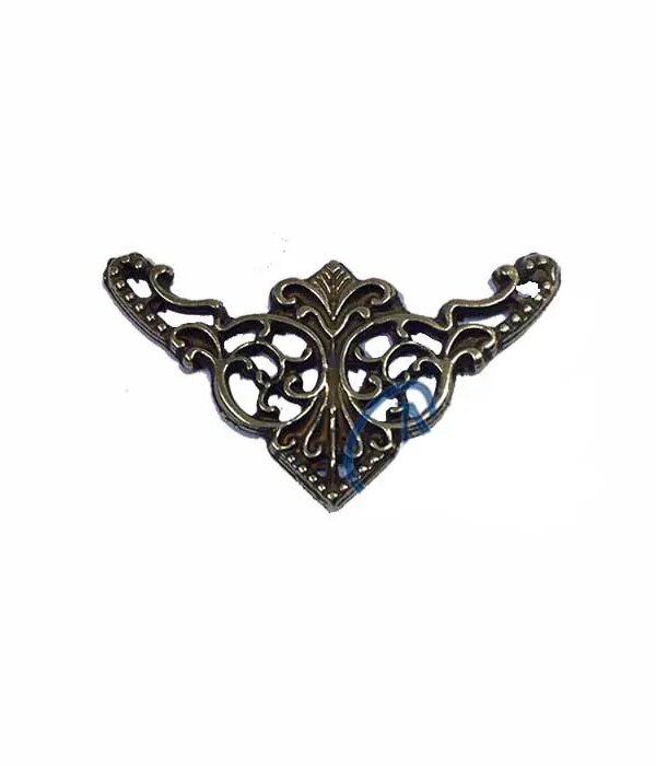 Dekoratif Köşe Süsü, Köşelik - Küçük, 19x34mm, Antik, 100 Adet