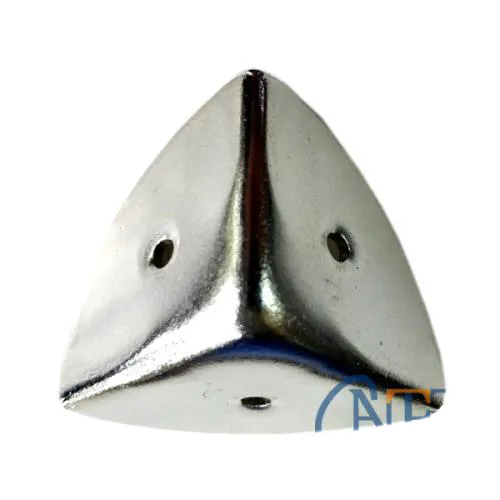 Dekoratif, Kutu, Sık Köşesi - 45x28 mm,Büyük, Nikel, 1 Adet