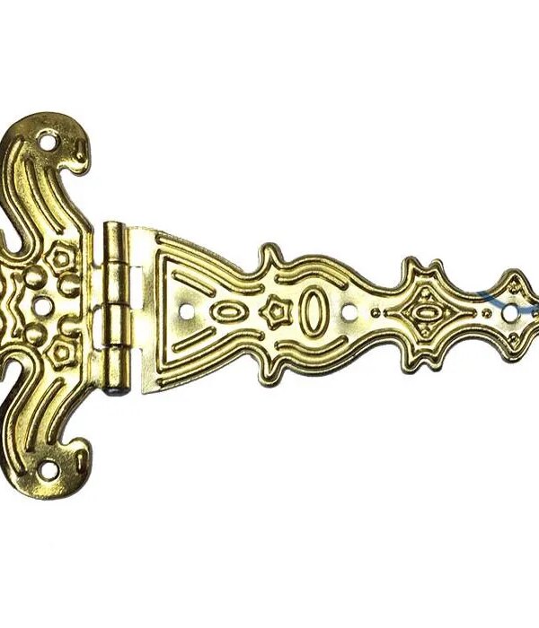 Dekoratif,  Tek Kuyruklu Menteşe - 69x102 mm, Büyük, Sarı, 1 Adet