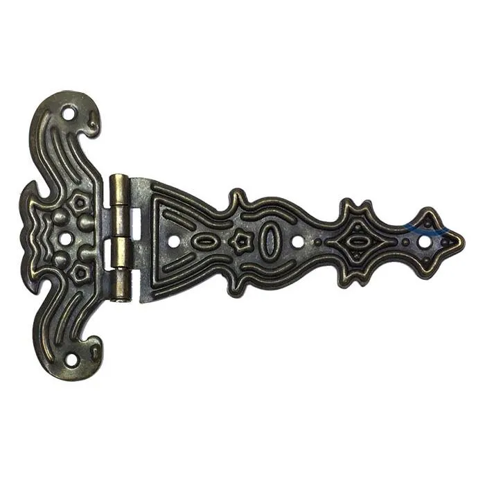 Dekoratif, Tek Kuyruklu Menteşe - 69x102 mm, Büyük, Antik, 1 Adet