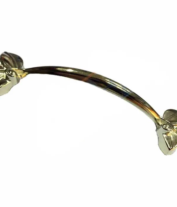 Dekoratif Zamak Yaprak Kulp - 96mm, Sarı, 100 Adet