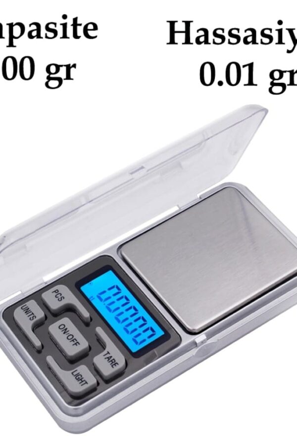 Dijital Hassas Elektronik Kuyumcu Cep Terazisi Tartı 200 gr /  0.01 gr