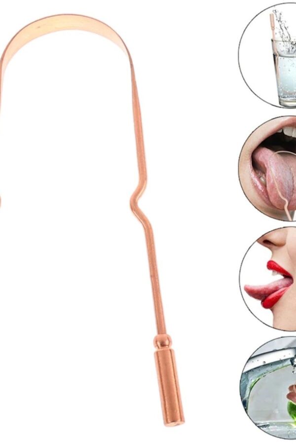 Dil Plağı Temizleme Aparatı - Dil Bakır Oil Pulling