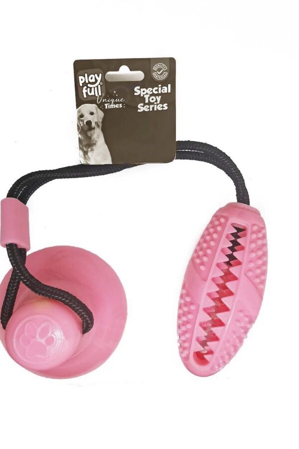 Yapışkanlı Ödül Hazneli Köpek Oyuncağı 5x12x56 Cm Pembe
