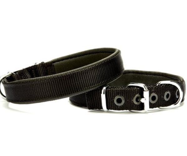 Dokuma Softlu Köpek Boyun Tasması 2 cm x 45 cm Siyah