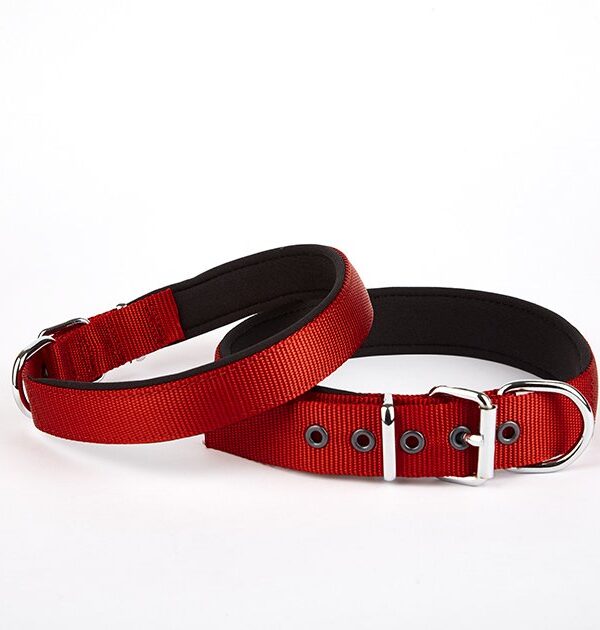 Dokuma Köpek Boyun Tasması 45-52 cm Kırmızı
