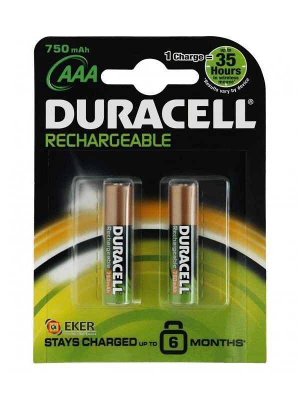 Şarjedilebilir İnce m Pil 2'li AAA 750 mAh