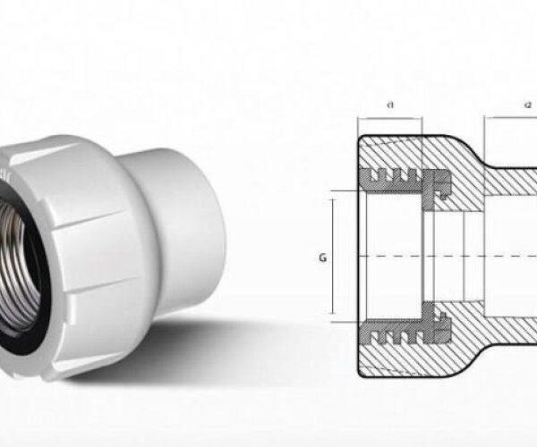 Ege Yıldız PPRC 25X1/2 Dişi Adaptör Gri