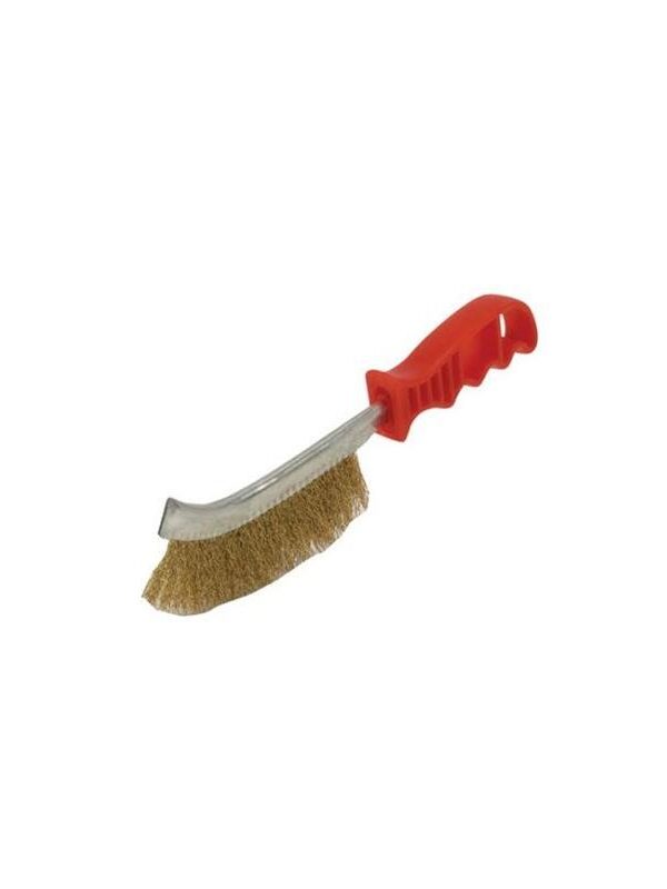 Eğri Saplı Tel Fırça Tek Sıra ( Plastik Saplı)