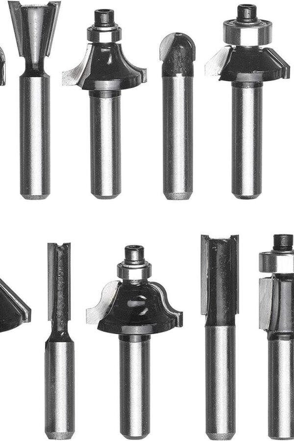15 Parça Karışık Freze Ucu Seti 8 mm Şaft