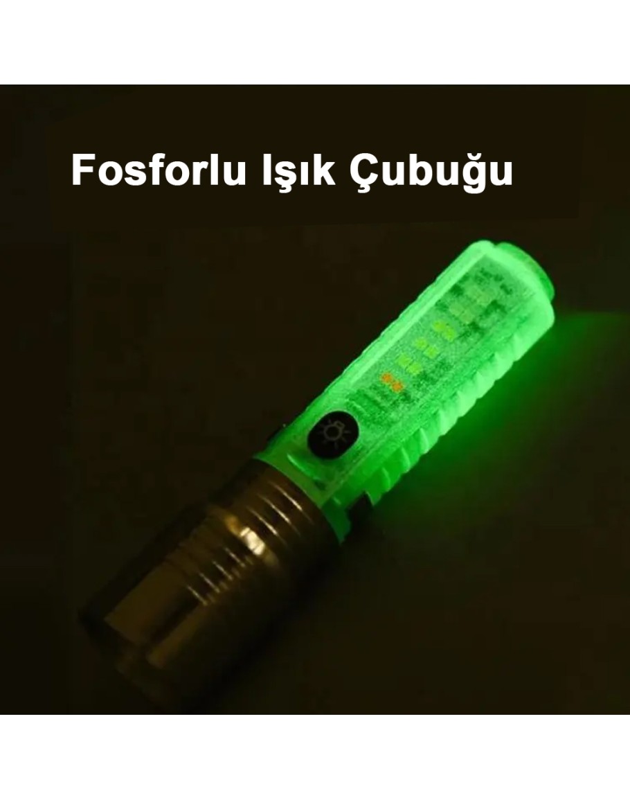 8 Mod Şarjlı Fosforlu Mıknatıslı Led - Görsel 5