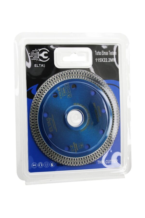 TURBO ELMAS MERMER KESİCİ DİSK 115MMX22.2MM İNCE HASSAS TESTERE 1.2MM