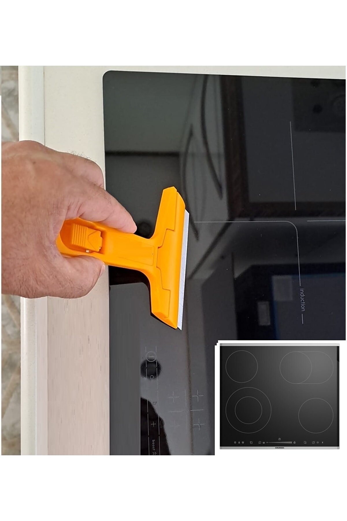 Çok Fonksiyonlu Profesyonel Cam Kazıma Bıçağı 2 Adet Yedek Bıçak li - Görsel 3