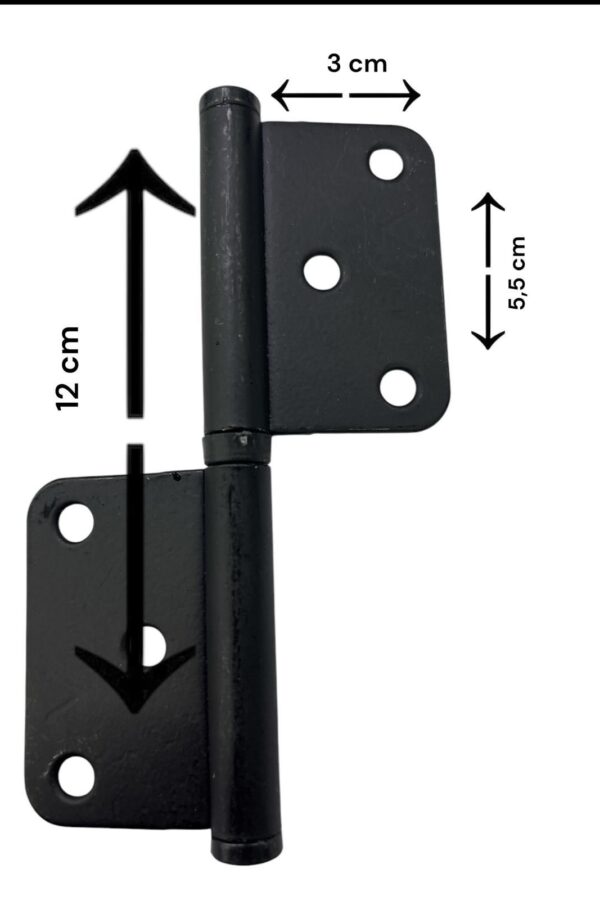 12 cm Siyah Yönsüz Cerman Menteşe