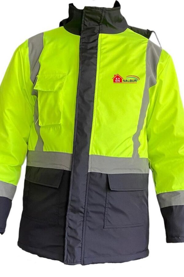 Reflektörlü Parka Sarı Lacivert Small