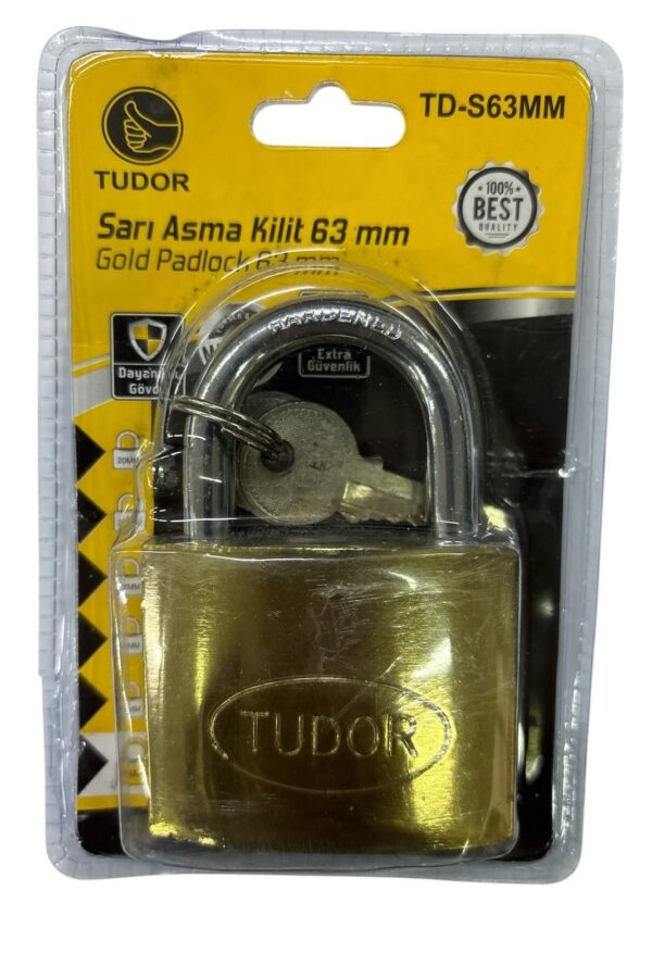 Tudor 63 mm Sarı Asma Kilit