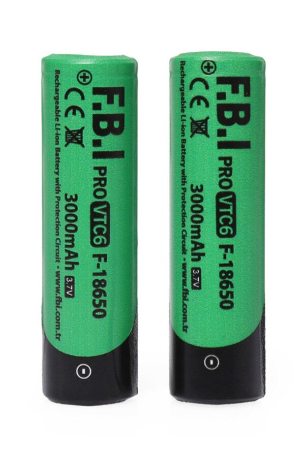 F.B.I VTC6 18650 3.7V 3000mAh 30A Li-ion Şarjlı Pil + Pil Taşıma Kutusu 2'li SET