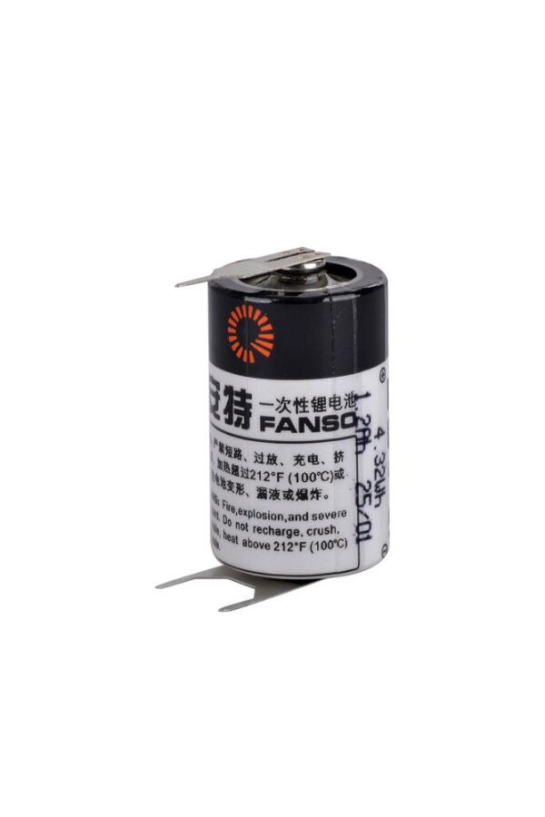 FANSO ER14250H 3.6V 1/2 AA Size  Pil (Li-SL2) 3 PIN